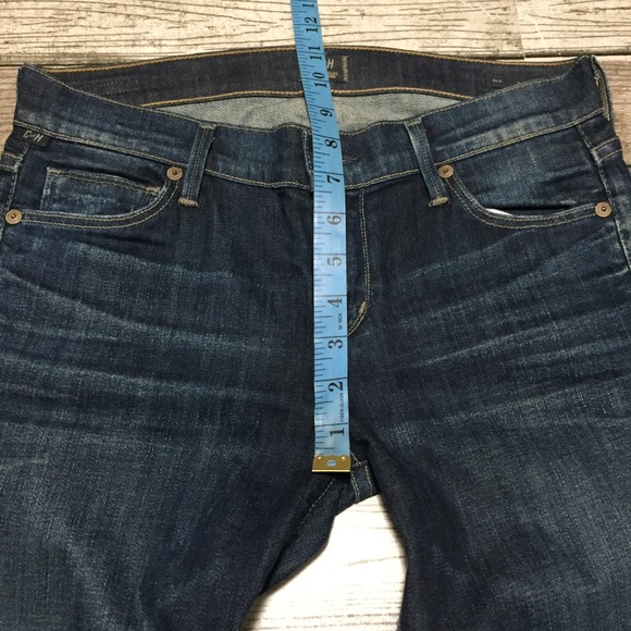 Citizens Of Humanity Ava Low Rise Straight Leg Jeans Women 27x34 Dark Wash Blue - Picture 4 of 10
